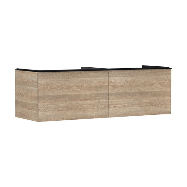 Hansgrohe Waschtischunterschrank Xelu Q ECHN 1560x540mm 2SK f.Kons.m.AWT ge Matt Black