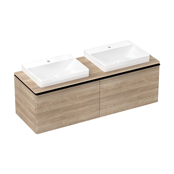 Hansgrohe Waschtischunterschrank Xelu Q ECHN 1560x540mm 2SK f.Kons.m.AWT ge Matt Black