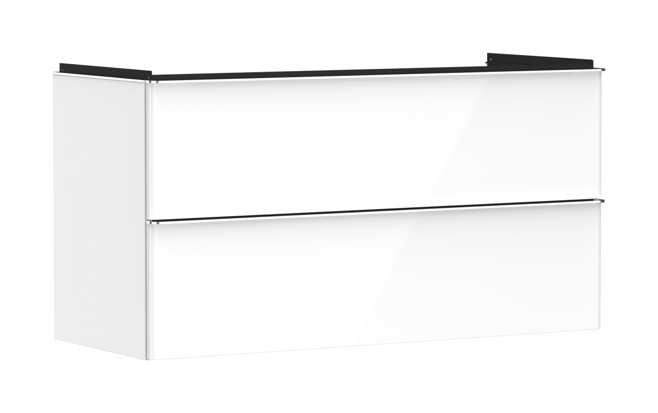 Hansgrohe Waschtischunterschrank Xelu Q we hgl 1180x475mm mit 2 SK für WT chrom