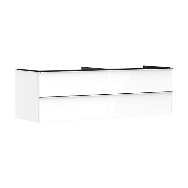 Hansgrohe Waschtischunterschrank Xelu Q we hgl 1180x540mm m.4SK f.Kons.m.AWT chr