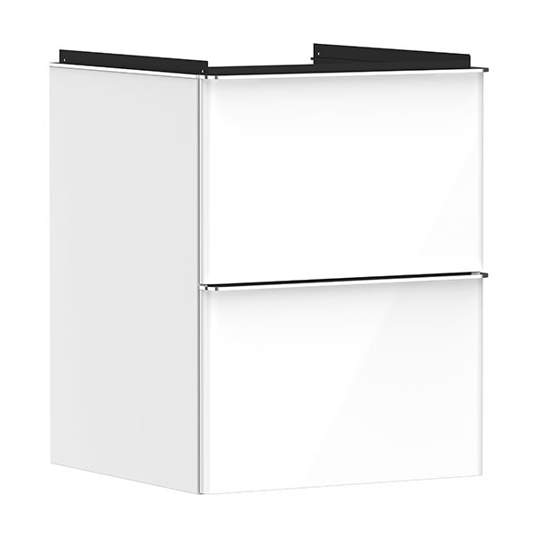 Hansgrohe Waschtischunterschrank Xelu Q we hgl 480x475mm mit 2 SK für HWB chrom