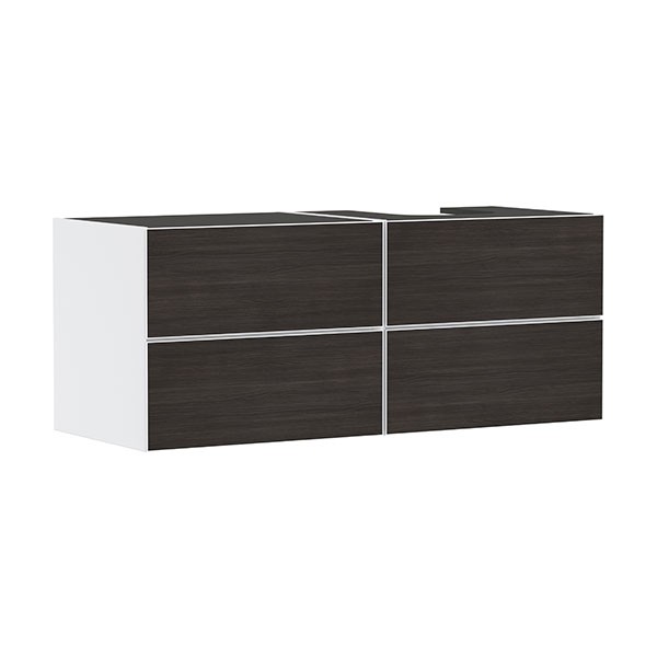 Hansgrohe Waschtischunterschrank Xevolos E Matt White 1370/550mm m.4SK f.Kons.m.AWT ge re ECHD