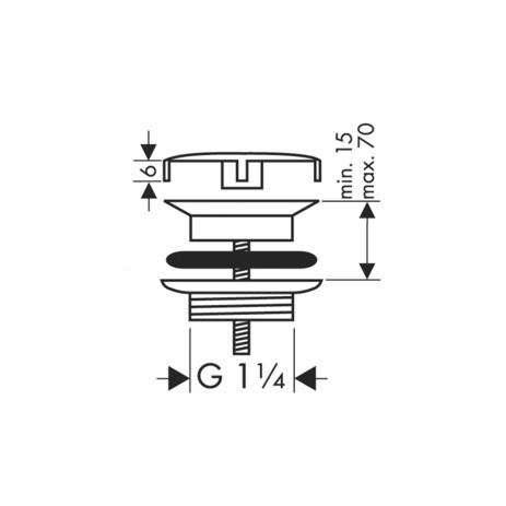 Hansgrohe Waschtischventil DN32 mattschwarz  