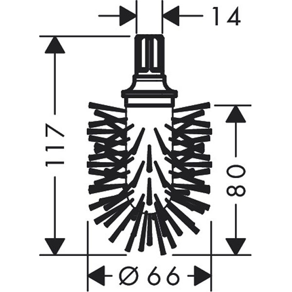 Hansgrohe WC-Bürste einzeln schwarz 