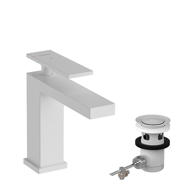 Hansgrohe WTM 110 Tecturis E CoolStart EcoSmart+ mit Ablaufgarnitur Matt White