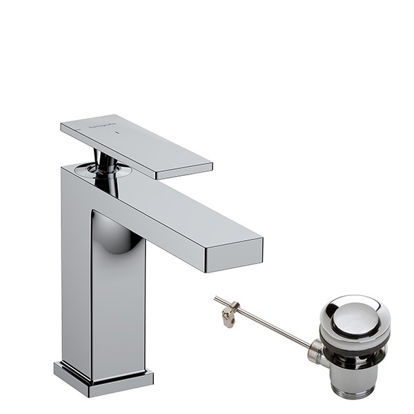 Hansgrohe WTM 110 Tecturis E CoolStart mit Zugstangen-Ablaufgarnitur chrom
