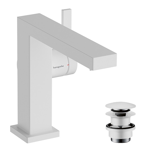 Hansgrohe WTM 110 Tecturis E Fine CoolStart mit Push-Open Ablaufgarnitur Matt White