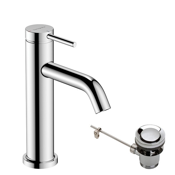 Hansgrohe WTM 110 Tecturis S CoolStart mit Zugstangen-Ablaufgarnitur chrom