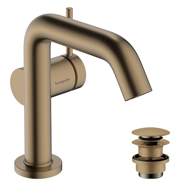 Hansgrohe WTM 110 Tecturis S Fine CoolStart mit Push-Open Ablaufgarnitur Brushed Bronze