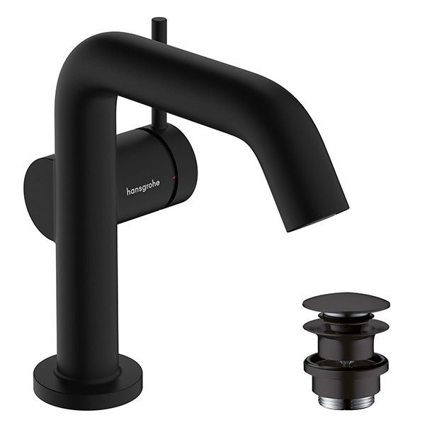Hansgrohe WTM 110 Tecturis S Fine CoolStart mit Push-Open Ablaufgarnitur Matt Black