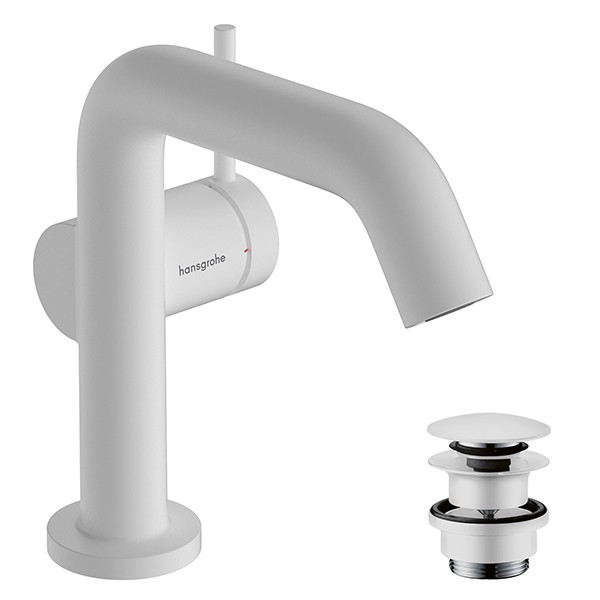 Hansgrohe WTM 110 Tecturis S Fine CoolStart mit Push-Open Ablaufgarnitur Matt White