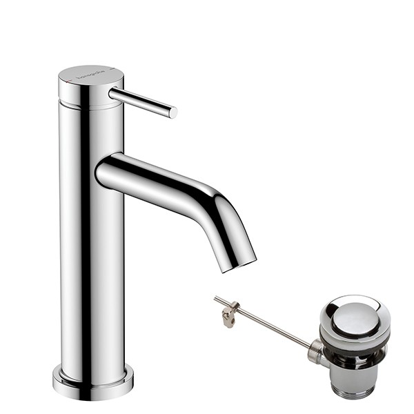 Hansgrohe WTM 110 Tecturis S mit Zugstangen-Ablaufgarnitur chrom