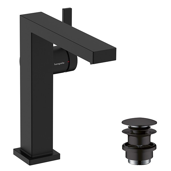 Hansgrohe WTM 150 Tecturis E Fine CoolStart EcoSmart+ mit Push-Open Ablauf Matt Black