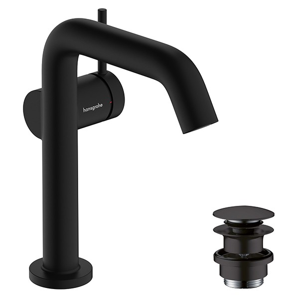 Hansgrohe WTM 150 Tecturis S Fine CoolStart mit Push-Open Ablaufgarnitur Matt Black