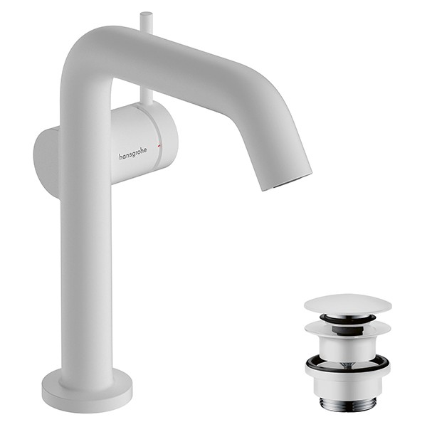Hansgrohe WTM 150 Tecturis S Fine CoolStart mit Push-Open Ablaufgarnitur Matt White
