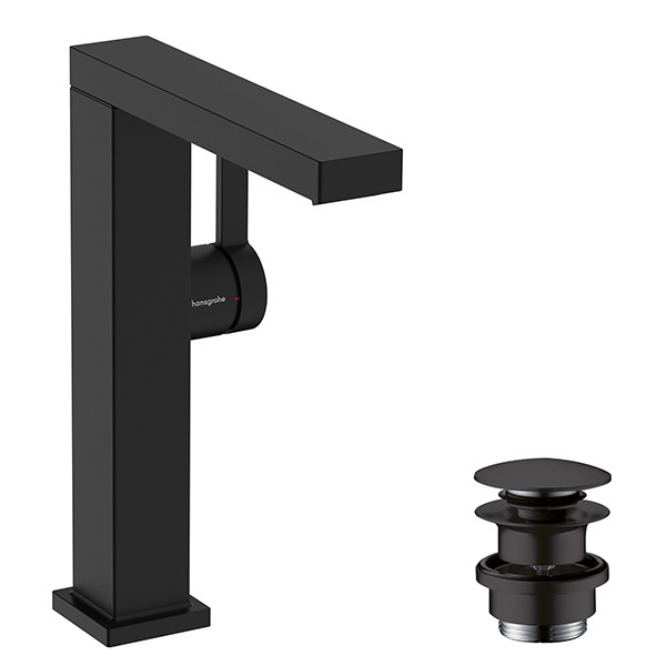 Hansgrohe WTM 210 Tecturis E Fine CoolStart Schwenkauslauf m.Push-Open Ablaufgar. Matt Black