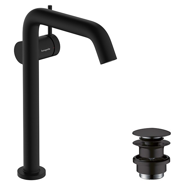 Hansgrohe WTM 240 Tecturis S Fine CoolStart mit Push-Open Ablaufgarnitur Matt Black