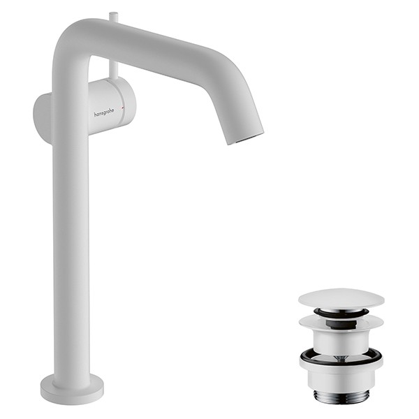 Hansgrohe WTM 240 Tecturis S Fine CoolStart mit Push-Open Ablaufgarnitur Matt White