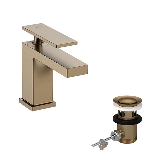 Hansgrohe WTM 80 Tecturis E CoolStart EcoSmart+ mit Ablaufgarnitur Brushed Bronze