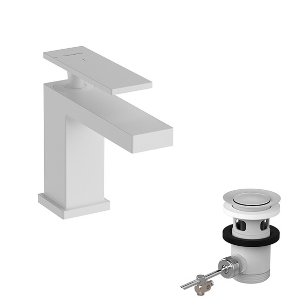 Hansgrohe WTM 80 Tecturis E CoolStart EcoSmart+ mit Ablaufgarnitur Matt White