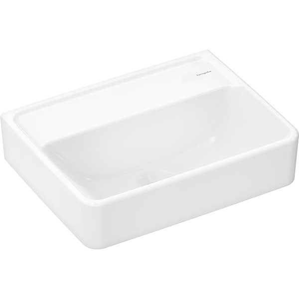 Hansgrohe Xanuia Q Handwaschbecken 450/340 ohne Hahnloch und Überlauf, SmartClean Weiß