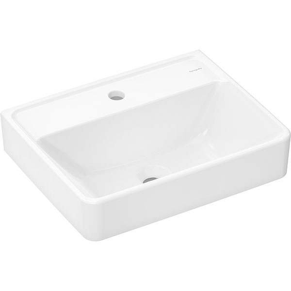 Hansgrohe Xanuia Q Handwaschbecken 500/390 mit Hahnloch ohne Überlauf Weiß