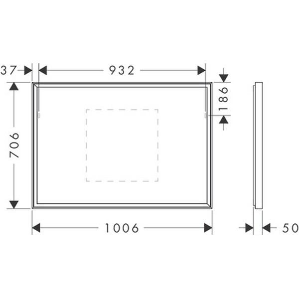 Hansgrohe Xarita E Spiegel 1000/50 mit LED Beleuchtung IR Sensor Mattweiß