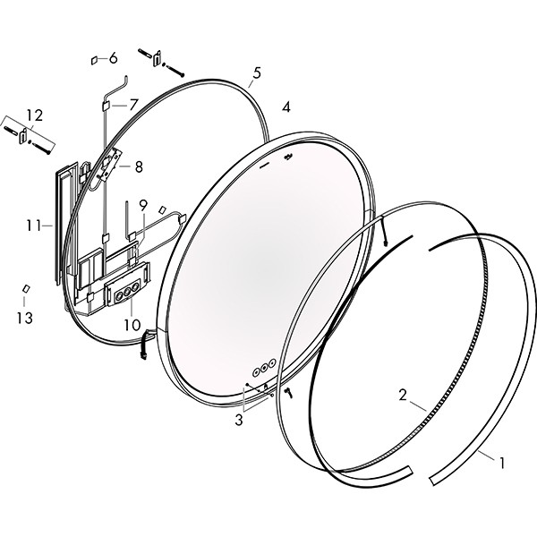 Hansgrohe Xarita S Spiegel 700/50 m.LED Beleuchtung kapaz.Berührungssen. Matt White