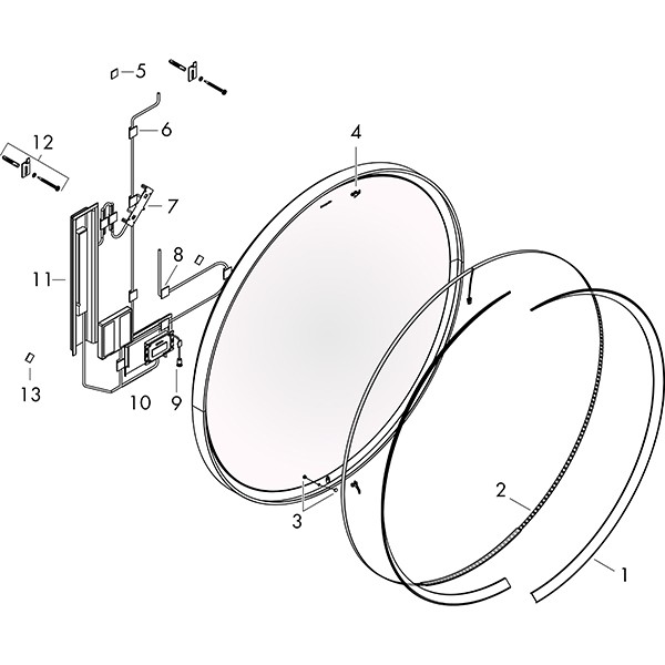 Hansgrohe Xarita S Spiegel 700/50 mit LED Beleuchtung IR Sensor Mattweiß