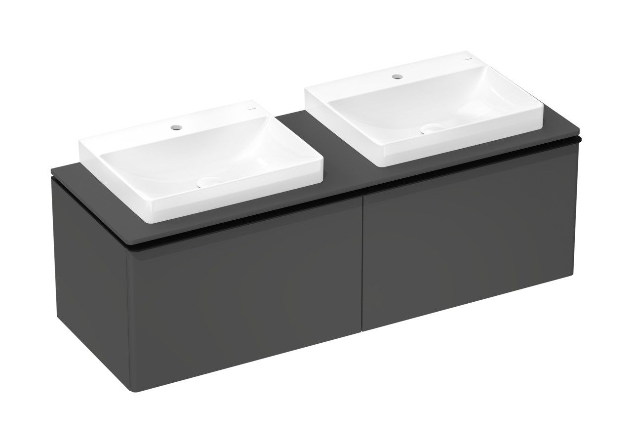 Hansgrohe Xelu Q Aufsatzwaschtisch geschliffen 600/480 mit Hahnloch ohne Überlauf, SmartClean Weiß