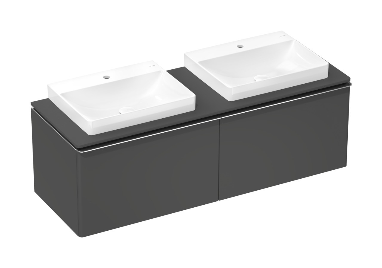 Hansgrohe Xelu Q Aufsatzwaschtisch geschliffen 600/480 mit Hahnloch ohne Überlauf, SmartClean Weiß