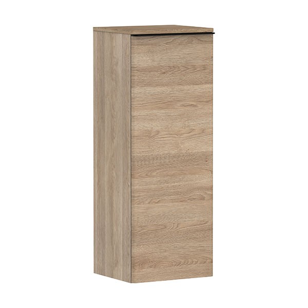 Hansgrohe Xelu Q Halbhochschrank Eiche Natur 400/350, Türanschlag rechts Mattschwarz