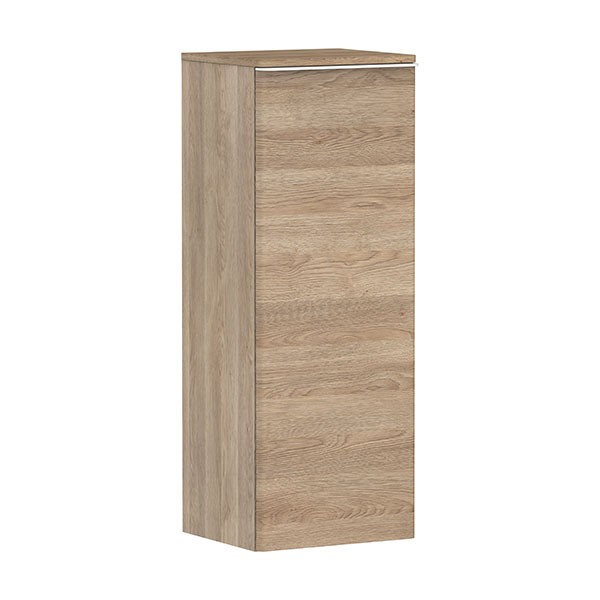 Hansgrohe Xelu Q Halbhochschrank Eiche Natur 400/350, Türanschlag rechts Mattweiß
