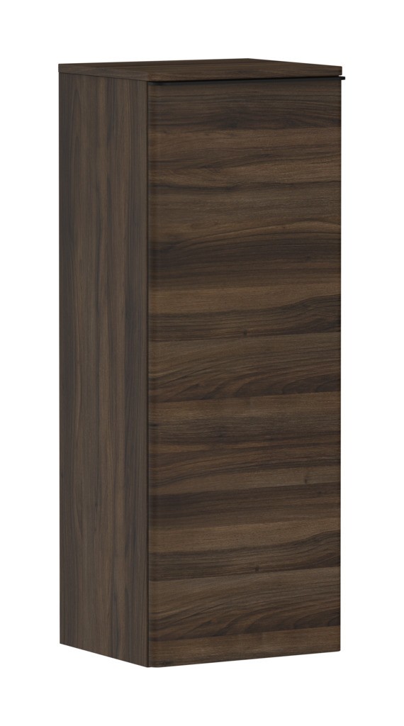 Hansgrohe Xelu Q Halbhochschrank Nussbaum Dunkel 400/350, Türanschlag links Mattschwarz