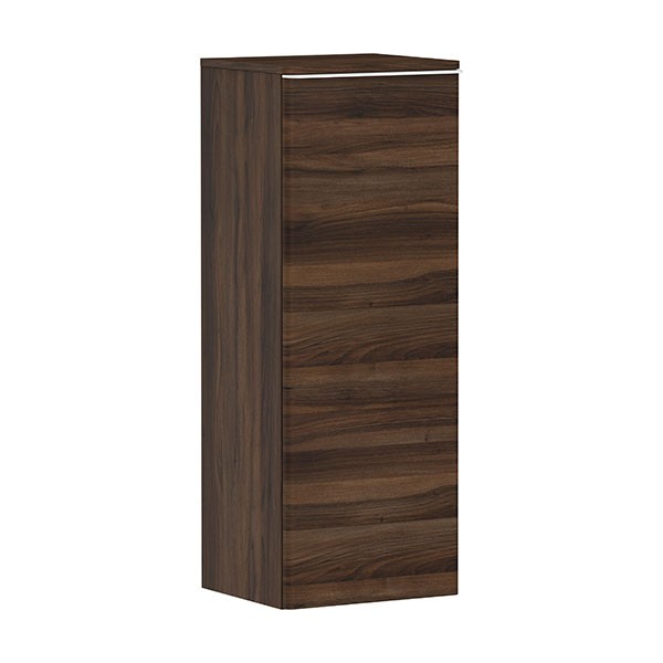 Hansgrohe Xelu Q Halbhochschrank Nussbaum Dunkel 400/350, Türanschlag links Mattweiß