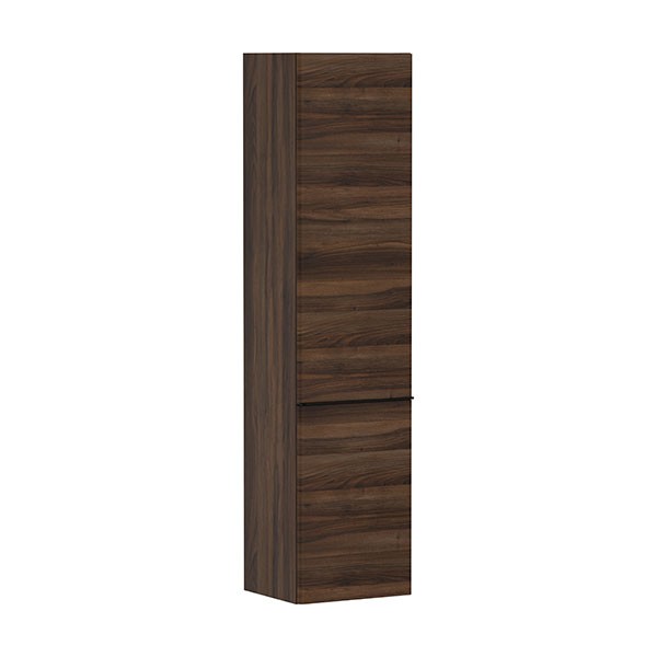 Hansgrohe Xelu Q Hochschrank Nussbaum Dunkel 400/350, Türanschlag links Mattschwarz