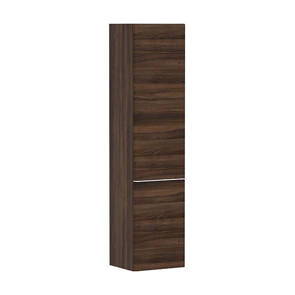 Hansgrohe Xelu Q Hochschrank Nussbaum Dunkel 400/350, Türanschlag rechts Mattweiß