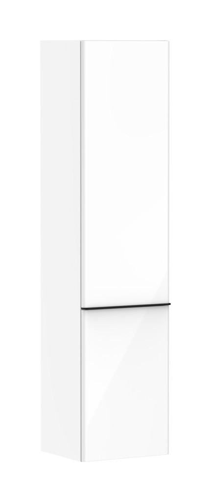 Hansgrohe Xelu Q Hochschrank Weiß Hochglanz 400/350, Türanschlag rechts Mattschwarz