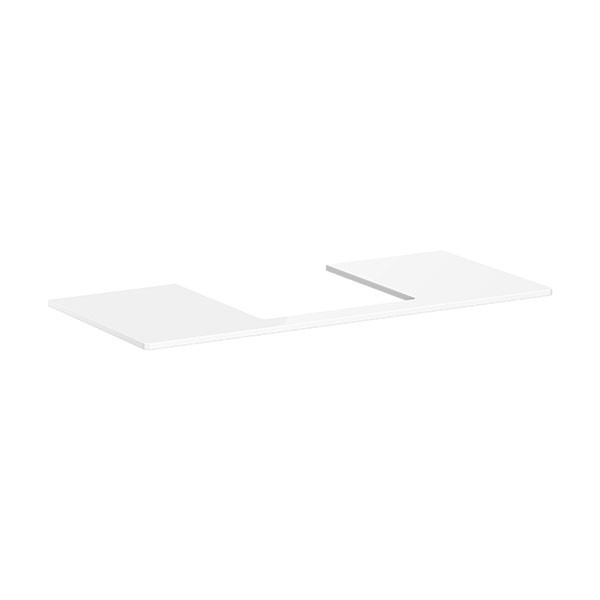 Hansgrohe Xelu Q Konsole 1180/550 mit Ausschnitt mittig für Aufsatzwaschtisch geschliffen 500/480 Weiß Hochglanz