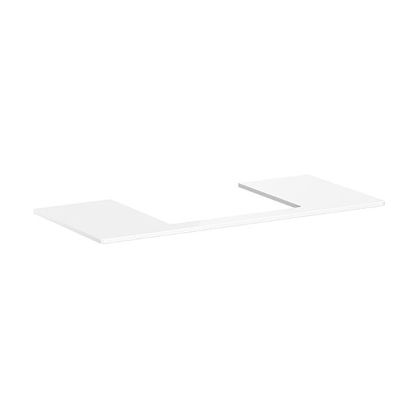 Hansgrohe Xelu Q Konsole 1180/550 mit Ausschnitt mittig für Aufsatzwaschtisch geschliffen 600/480 Weiß Hochglanz