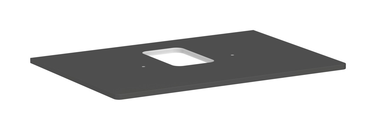 Hansgrohe Xelu Q Konsole 780/550 mit Ausschnitt mittig für Aufsatzwaschtisch mit Hahnloch Diamantgrau Matt