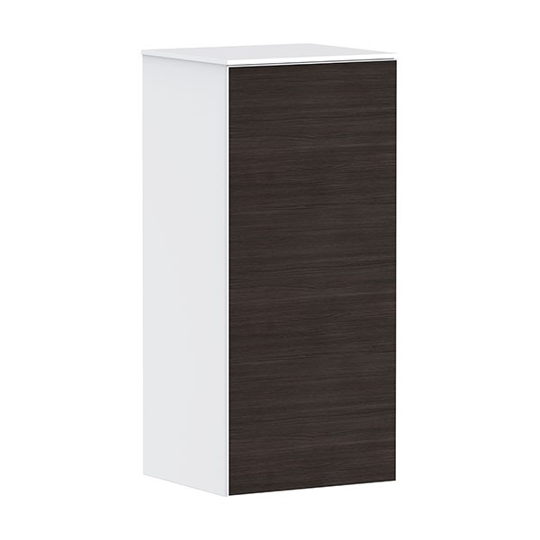 Hansgrohe Xevolos E Halbhochschrank Mattweiß 400/360, Türanschlag links Eiche Dunkel