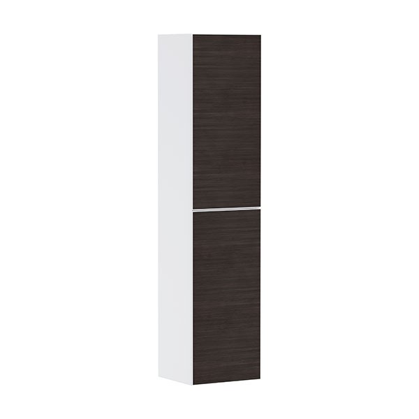 Hansgrohe Xevolos E Hochschrank Mattweiß 400/360, Türanschlag links Eiche Dunkel