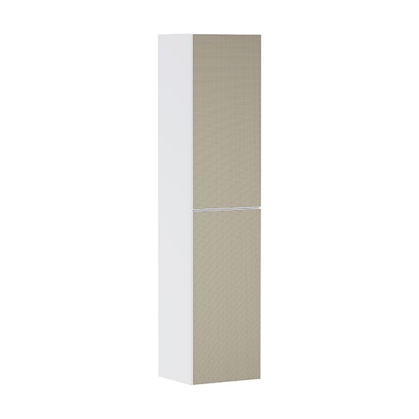 Hansgrohe Xevolos E Hochschrank Mattweiß 400/360, Türanschlag rechts Bronze Struktur