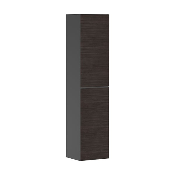 Hansgrohe Xevolos E Hochschrank Schiefergrau Matt 400/360, Türanschlag links Eiche Dunkel