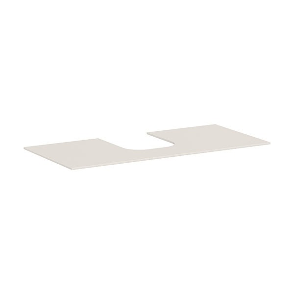 Hansgrohe Xevolos E Konsole 1180/550 mit Ausschnitt mittig für Aufsatzwaschtisch geschliffen 500/480 und 600/480 Sandbeige Matt