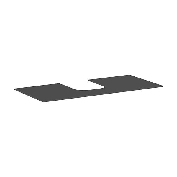 Hansgrohe Xevolos E Konsole 1180/550 mit Ausschnitt mittig für Aufsatzwaschtisch geschliffen 500/480 und 600/480 Schiefergrau Matt