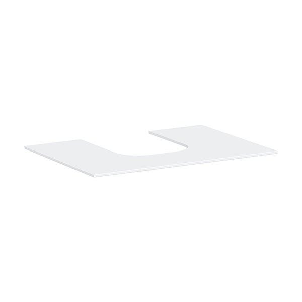 Hansgrohe Xevolos E Konsole 780/550 mit Ausschnitt mittig für Aufsatzwaschtisch geschliffen 500/480 und 600/480 Mattweiß