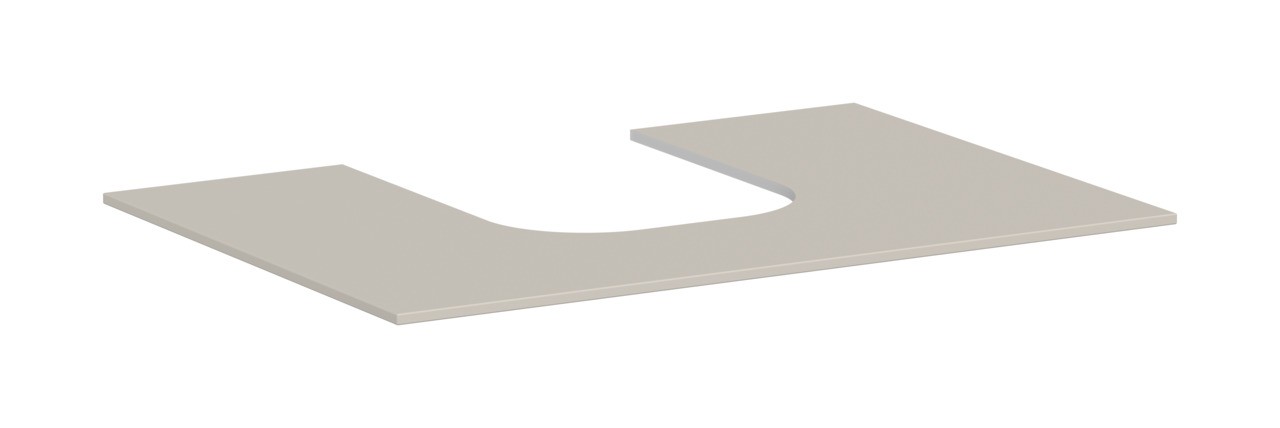 Hansgrohe Xevolos E Konsole 780/550 mit Ausschnitt mittig für Aufsatzwaschtisch geschliffen 500/480 und 600/480 Sandbeige Matt