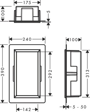 HG XtraStoris Original Wandnische mit integrier.Rah.300 x 150 x 100 mm MSW